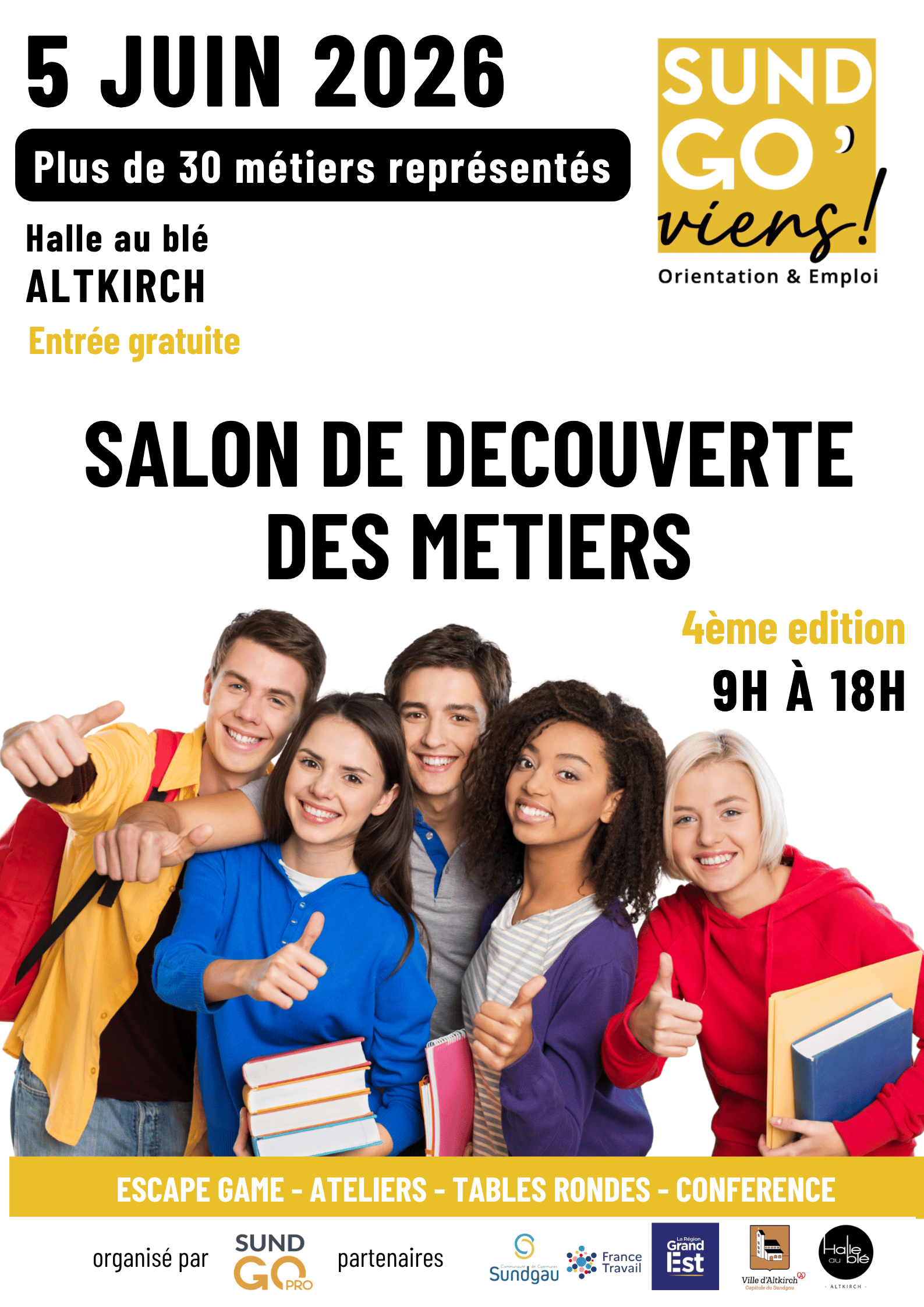 Salon Sundgo&rsquo;viens 2026 : salon de découvertes des métiers